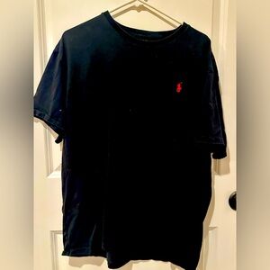 Ralph Lauren Polo Black T-Shirt with Red Logo XL